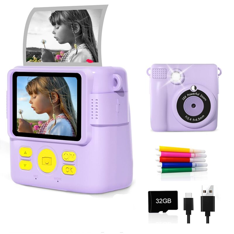 Portable Mini Camera Factory - OEM HD Screen 1080P Imaging Instant Thermal Printer