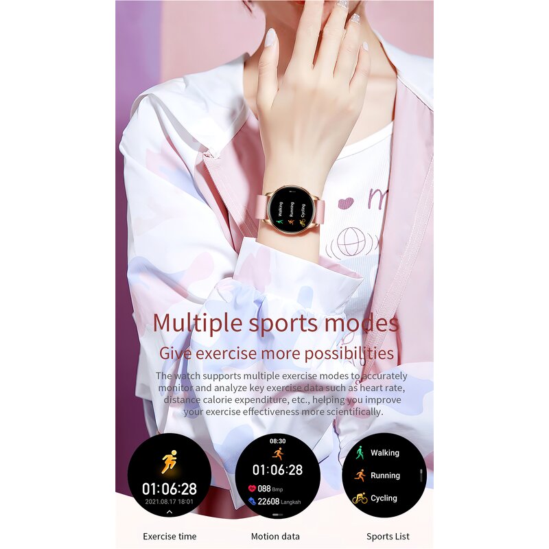 Smart Watch for Women Factory - OEM 1.32inch Amoled Screen BT Call Heart Rate