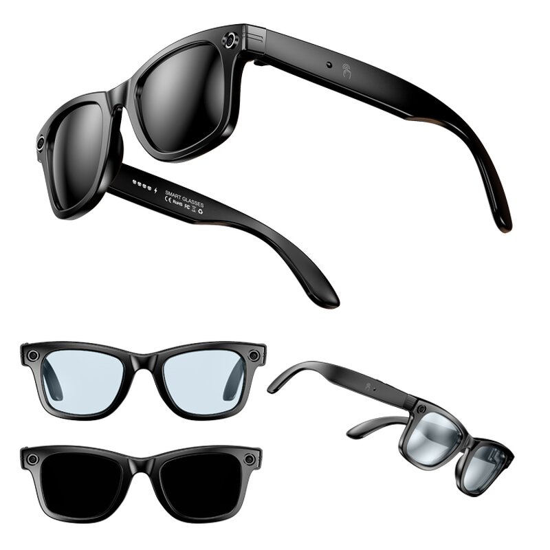Smart Glasses Factory - OEM 2025 Wearable Headset with Camera BT Audio Call AI