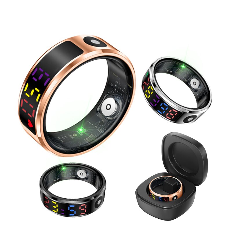 Smart Ring Factory - OEM 2025 R12 Heart Rate Women Physiological Cycle 5ATM Waterproof