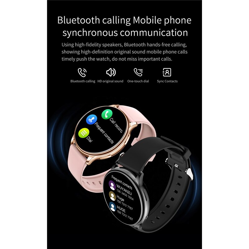 Smart Watch Factory - OEM Ladies 1.3inch BT Call Menstrual Reminder Blood Pressure