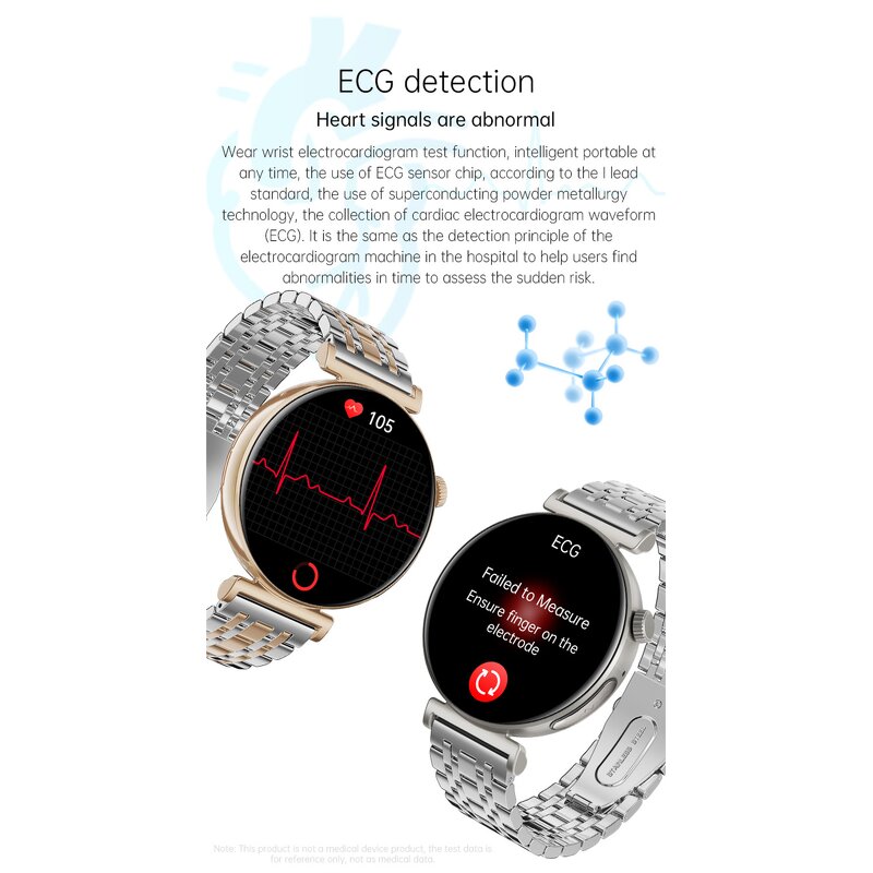 Smart Watch for Women Factory - OEM Luxury 1.28inch AMOLED BT Call ECG Heart Rate