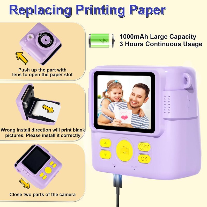 Instant Camera Factory - OEM 2024 Latest Version Mini HD Screen Video Kids Gift
