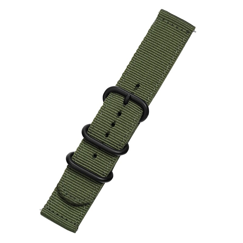 Watch Band Factory - OEM Premium Nylon Canvas Woven Silver Buckle 22mm Replacement
