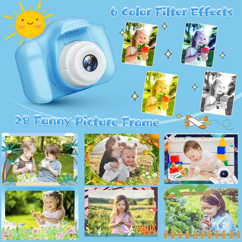 Mini Camera Factory - OEM X2 Cartoon Kid Selfie Toy 1080HP Video Christmas Gift