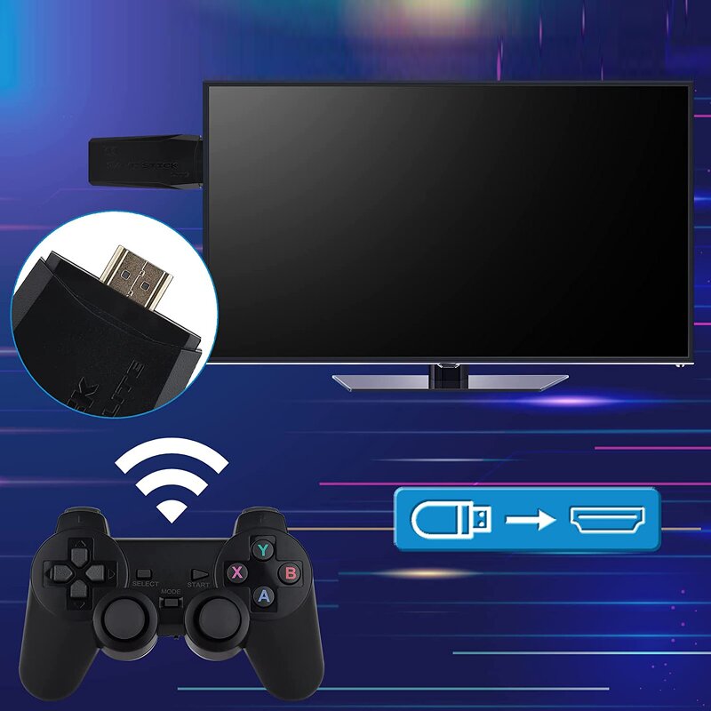 Game Stick Factory - OEM M8 4K HD Output 10000 3D Games 64GB Retro Console