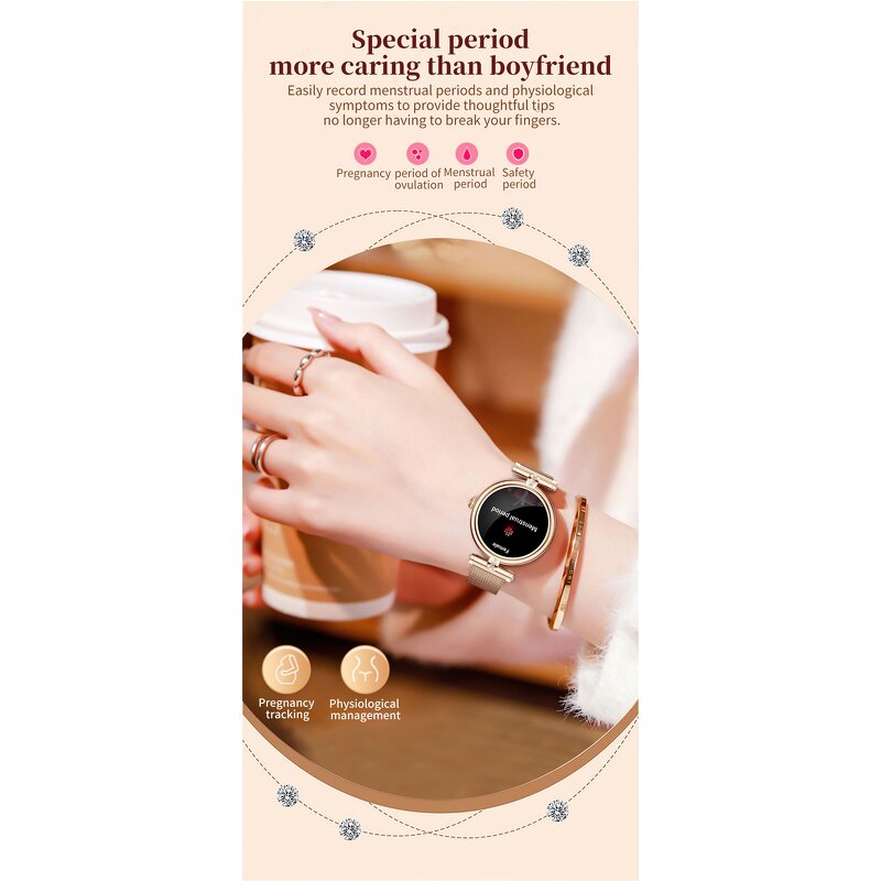 Smart Watch for Women Factory - OEM Luxury 1.09 Inch BT Call Heart Rate IP68