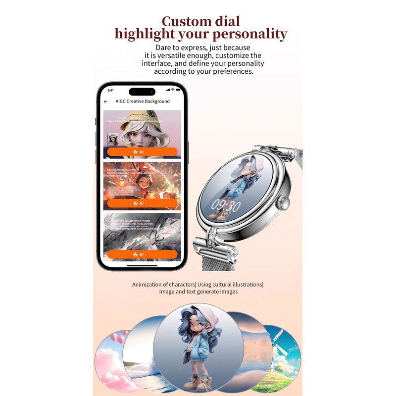 Smart Watch for Women Factory - OEM Luxury 1.09 Inch BT Call Heart Rate IP68