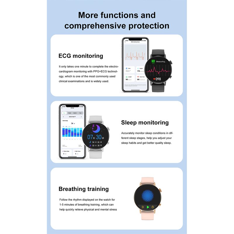 Smart Watch Factory - OEM 1.45 Inch AMOLED BT Call AI Voice World Clock NFC IP67