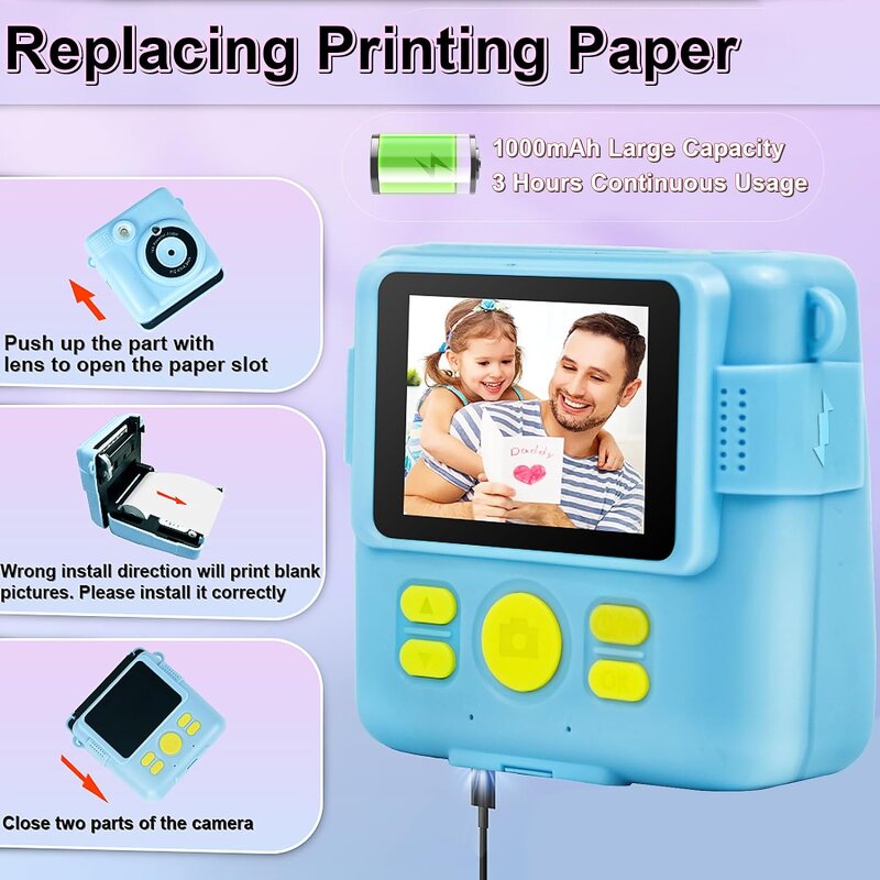 Kids Toy Camera Factory - OEM Instant 2.4 Inch Digital Mini Thermal Printer Photo