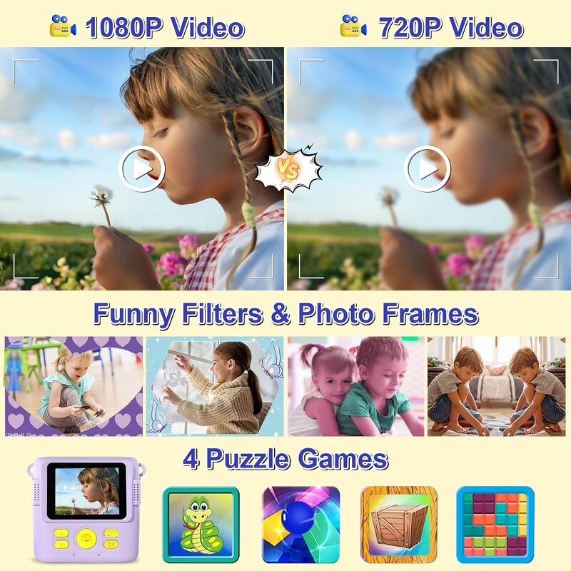 Instant Camera Factory - OEM 2024 Latest Version Mini HD Screen Video Kids Gift