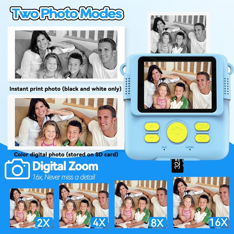 Digital Children Camera Factory - OEM High Quality HD Instant Thermal Printers Toys