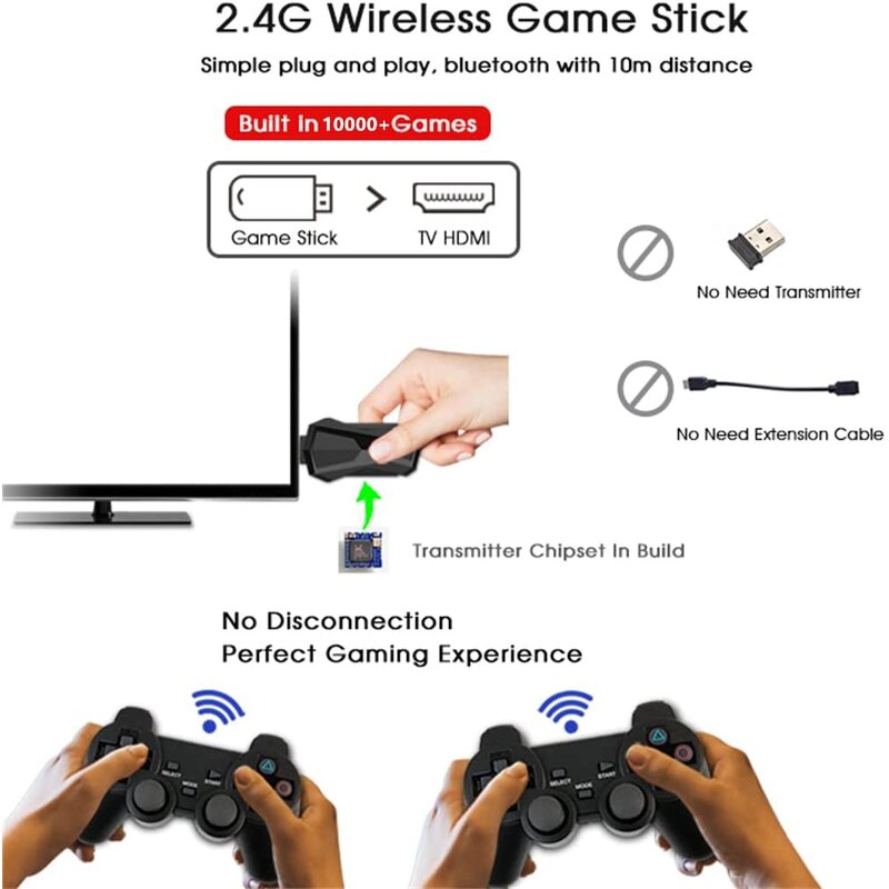 Game Stick Factory - OEM M8 4K HD Output 10000 3D Games 64GB Retro Console