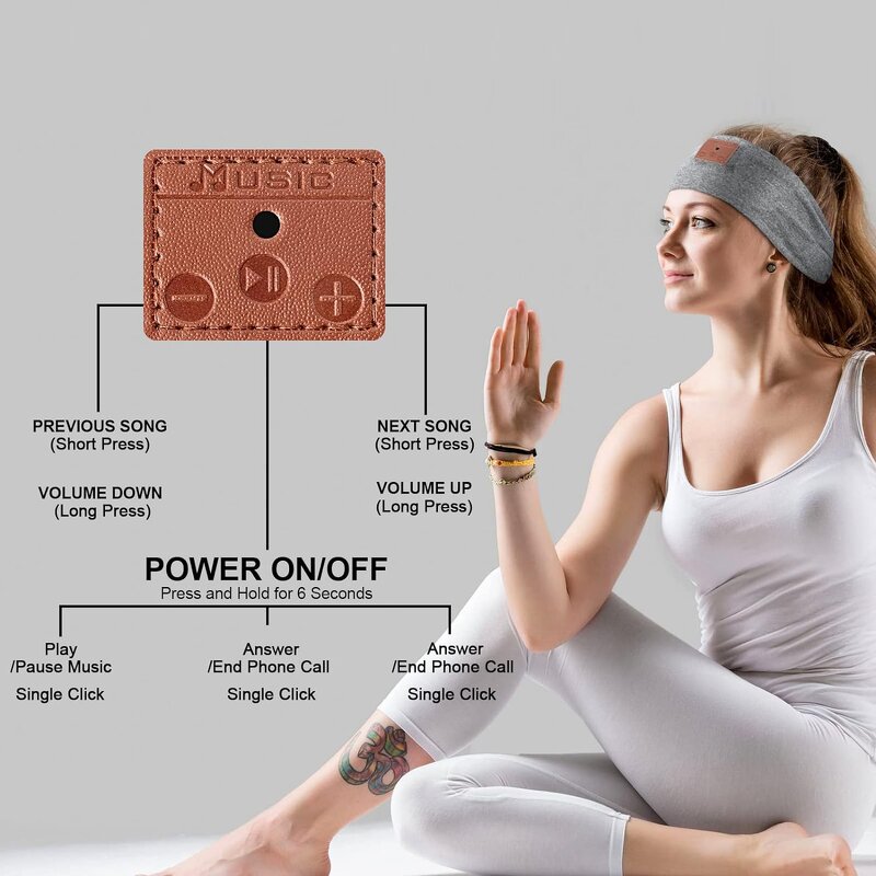 Sleep Headphones Factory - OEM BT Earphones Sports Sleeping Headband Soft Eye Mask