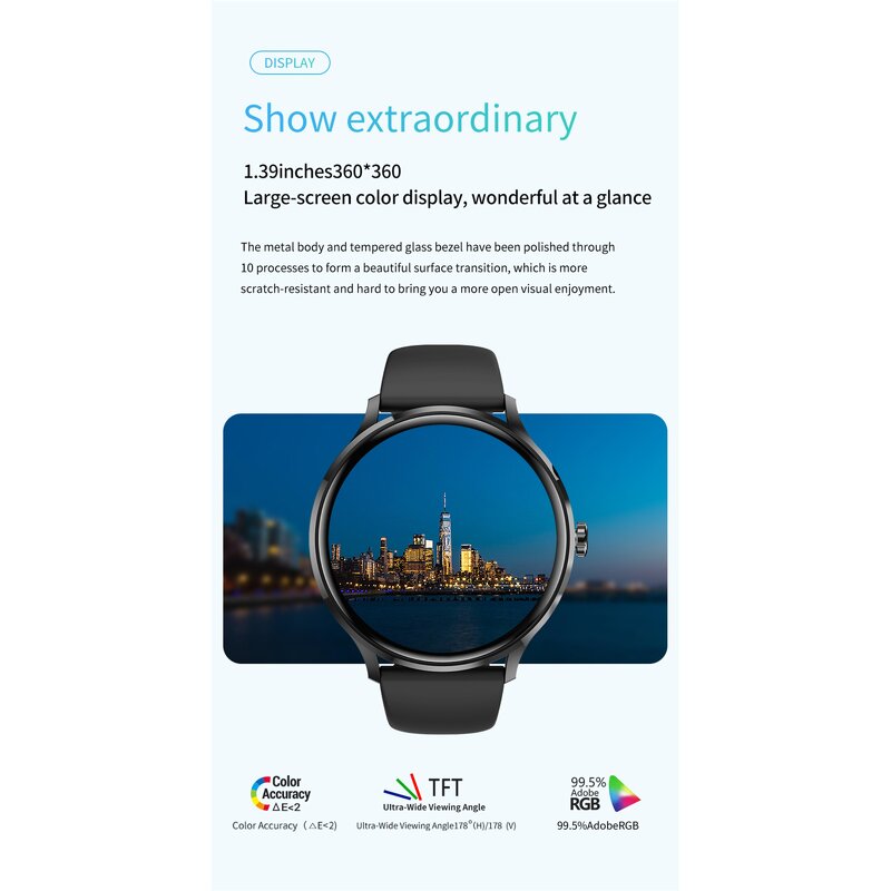 Smart Watch Factory - OEM 1.39 Inch Screen BT Call Health Massive Dial Sports Mode