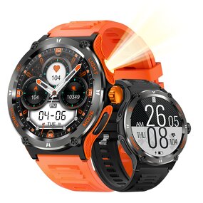 Outdoor Smart Watch Factory - OEM 1.53inch Flashlight 3ATM Compass BT Call AI Voice