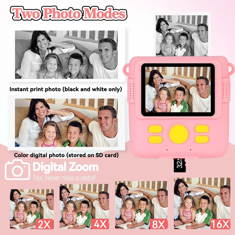 Kids Toy Camera Factory - OEM Instant 2.4 Inch Digital Mini Thermal Printer Photo