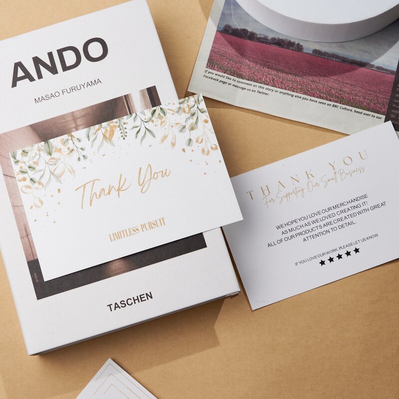 Thank You Cards Supplier - OEM/ODM Custom Print logo Business Name Advertising Visiting