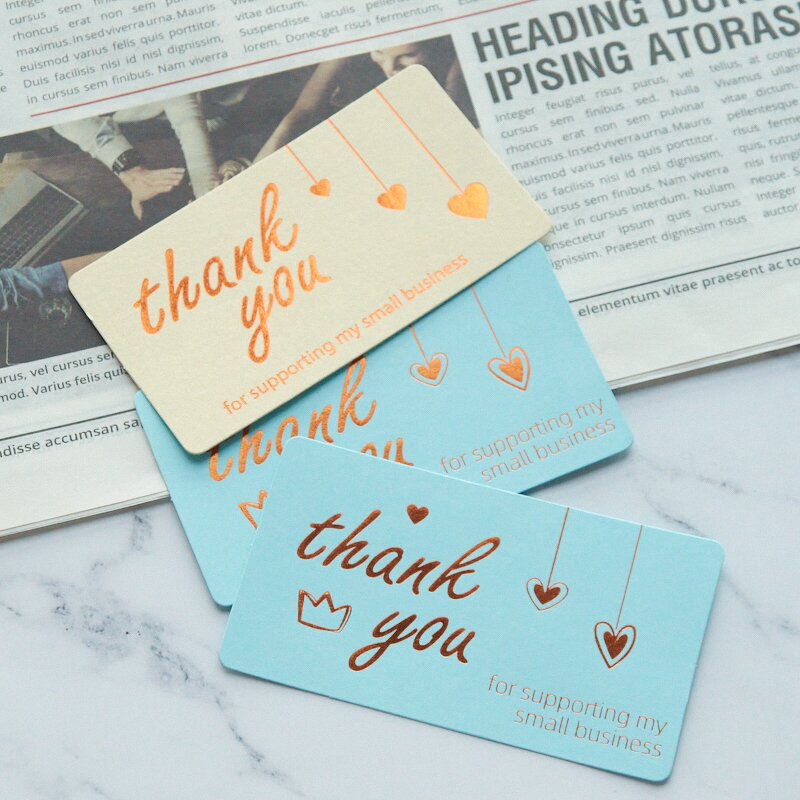 Thank You Cards Supplier - OEM/ODM Custom Design 4x6 Texture Paper Saying for Business