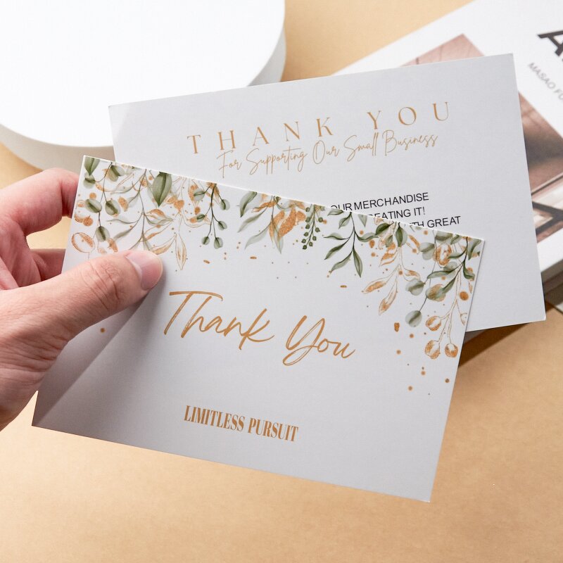 Thank You Cards Supplier - OEM/ODM Custom Print logo Business Name Advertising Visiting