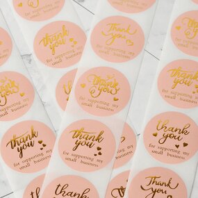 Thank You Order Stickers Factory - OEM/ODM Custom 500pcs Circle Roll for Small Business