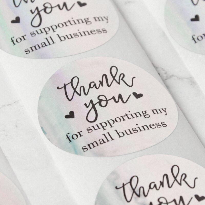 Thank You Stickers Supplier - Wholesale 500 Pcs Circle Roll for Supporting Small Business