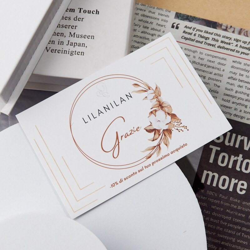 Kraft Paper Cards Manufacturer - OEM/ODM Custom Print logo Thank You Paperboard Business