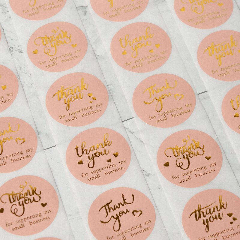 Self Adhesive Thank You Stickers Manufacturer - OEM/ODM 500pcs Circle Roll Order Sticker