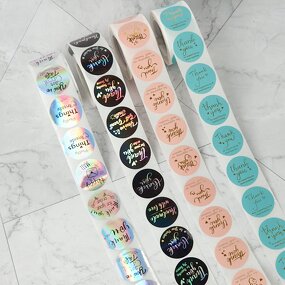 Thank You Stickers Factory - OEM/ODM Custom logo Packaging Label Self Adhesive