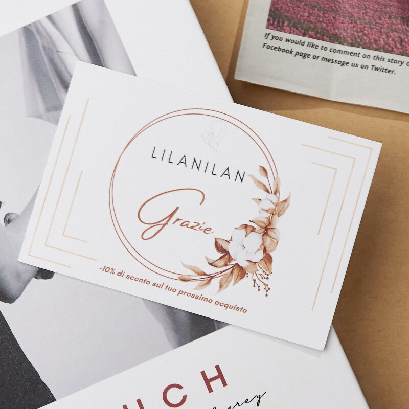 Kraft Paper Cards Manufacturer - OEM/ODM Custom Print logo Thank You Paperboard Business