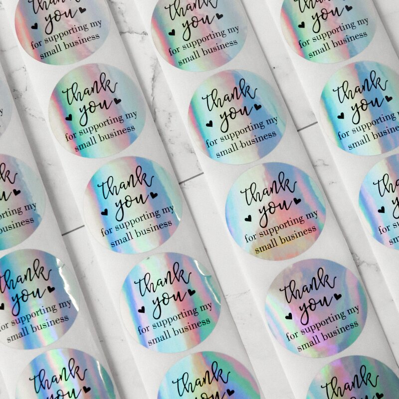 Thank You Stickers Supplier - Wholesale 500 Pcs Circle Roll for Supporting Small Business