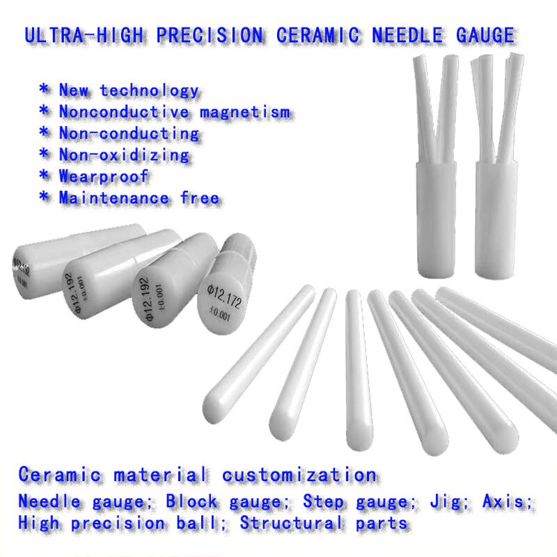 Ceramic Needle Gauge Factory - OEM High Precision Zirconia Pin Gauge Plug Customizable