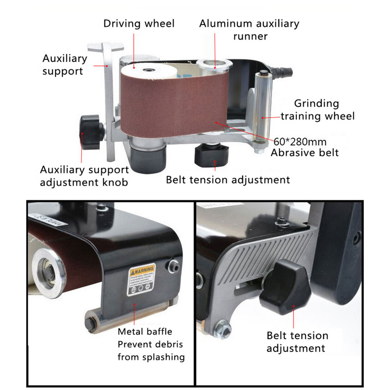 Belt Sander Factory - OEM Powerful Tank-Shaped Pneumatic for Metalworking Customized