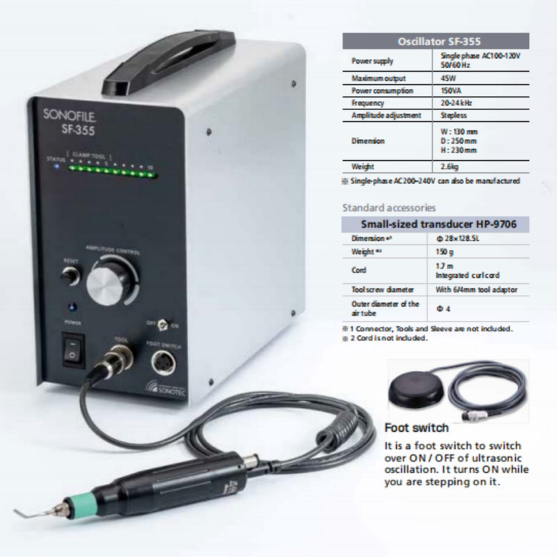 Electric Ultrasonic Grinding Machine Factory - OEM Japanese SONOFILE SF-355 Mirror