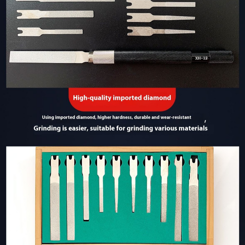 Diamond Needle File Set Factory - OEM Besdia FAS-100T Flat Hand Bendable Handle