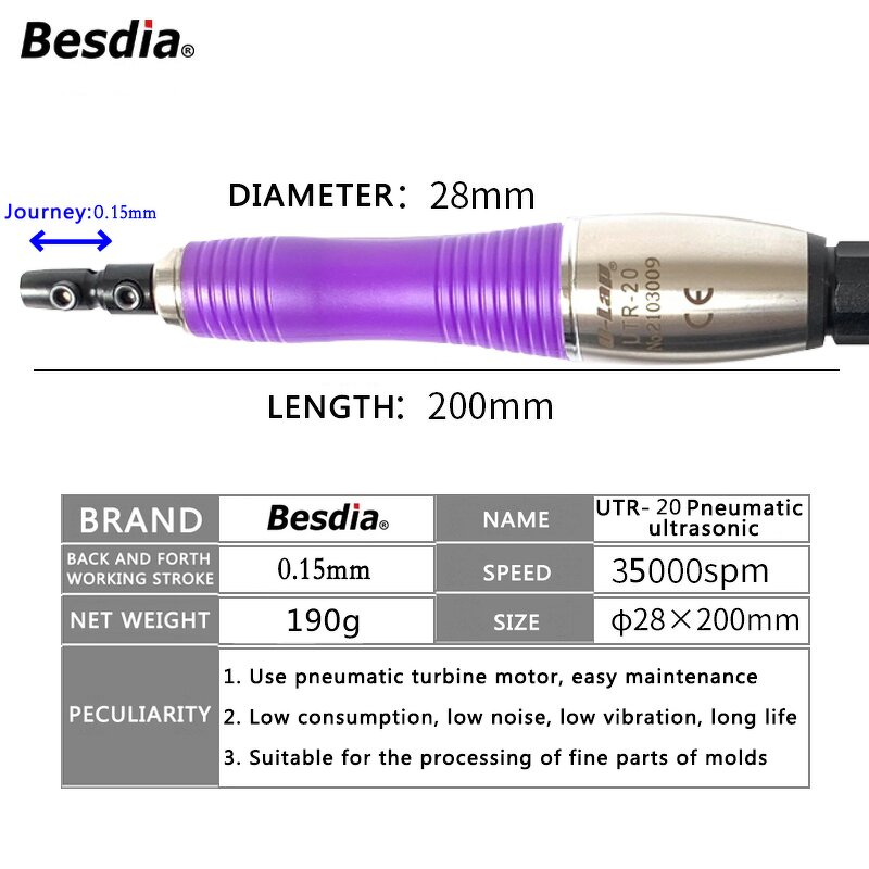 Ultrasonic Air Polisher Factory - OEM Besdia UTR-20 Front/Rear Oscillation Mirror