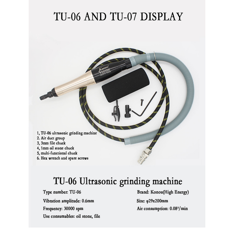 Die Polisher Factory - OEM TU Series Compact Air-Powered Ultrasonic Tool Precision