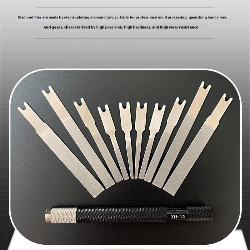 Diamond Needle File Set Factory - OEM Besdia FAS-100T Flat Hand Bendable Handle