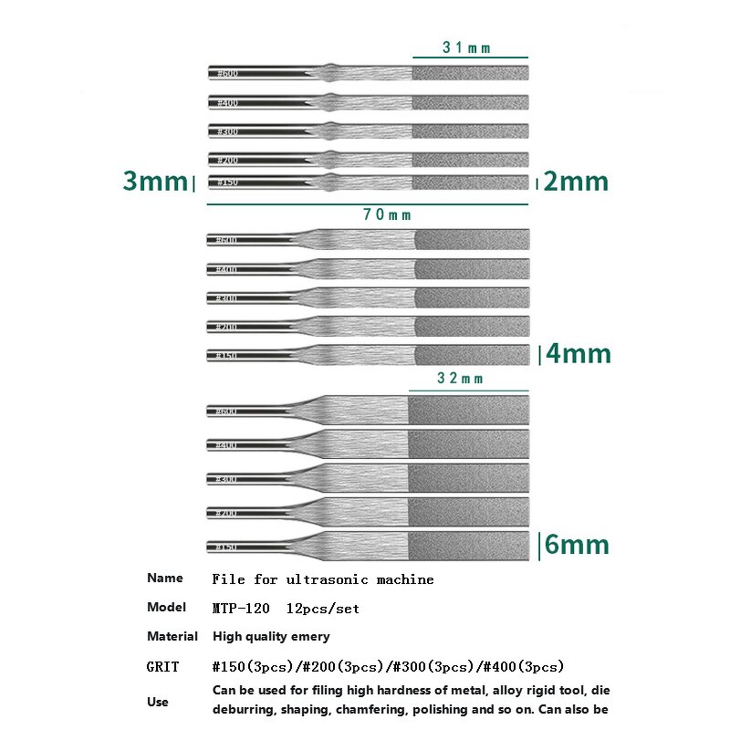 Pneumatic Ultrasonic File Kit Factory - OEM Diamond-Coated Deburring Sharpening