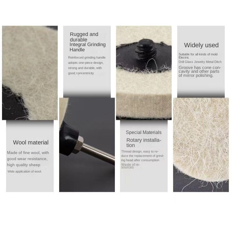 Polishing Wheel Factory - OEM Sonidec 2 Inch 50 Turn Poly Wool Felt Stainless