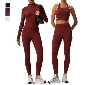 Yoga Activewear Set Supplier - OEM/ODM Custom Logo High Waisted Workout Jacket Legging