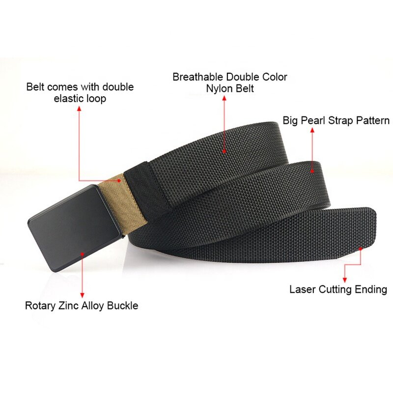 Nylon Tactical Belt Supplier - OEM/ODM Fashion Zinc Alloy Rotary Buckle Swivel Heavy Duty