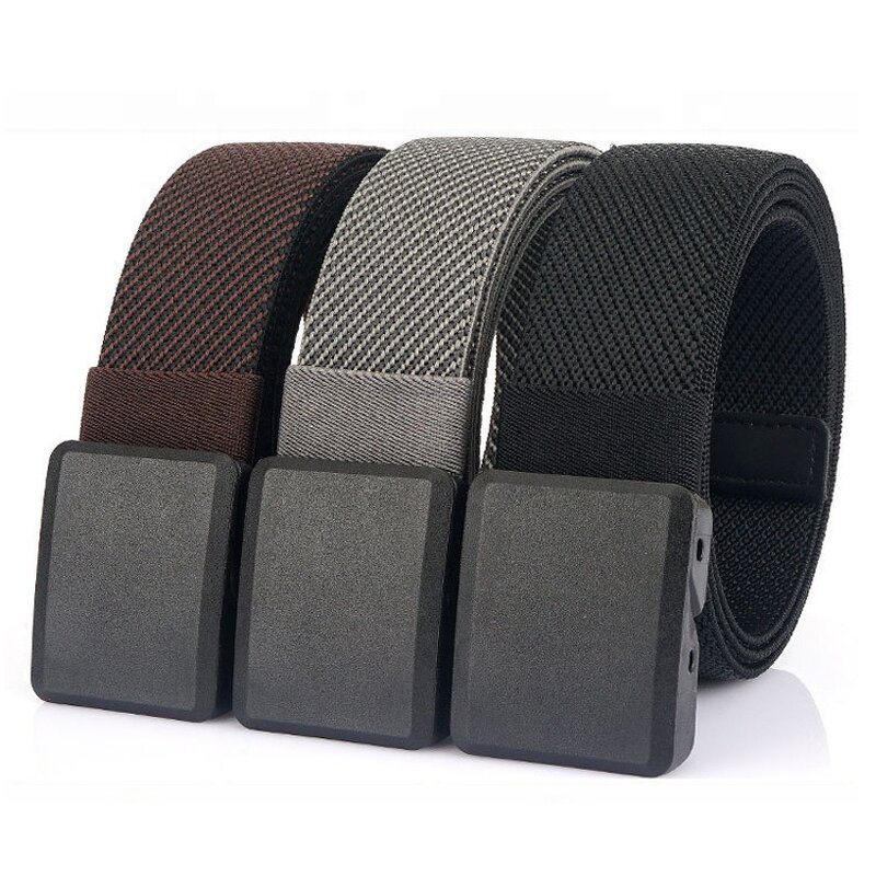 Elastic Belt Supplier - OEM/ODM One Size Fit All Plastic Buckle Stretch Canvas Tactical