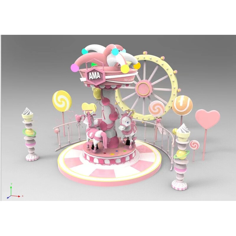 Carousel Factory - OEM Hot Sale Children's Indoor Playground Small Honey Riding