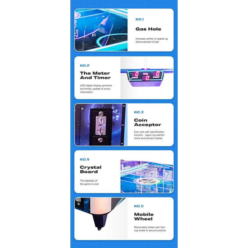 Air Hockey Table Factory - OEM Modern Electronic 2 Player with Coin Acceptor Wholesale