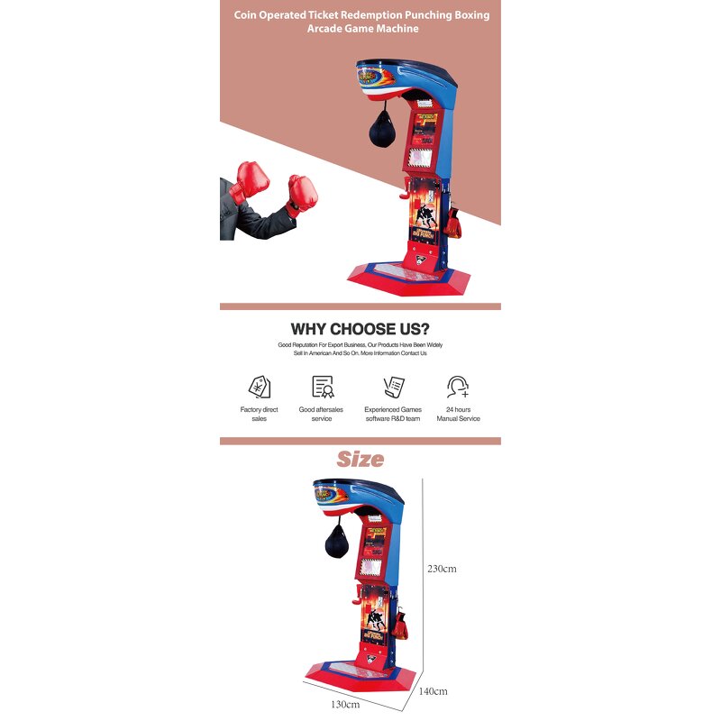 Boxing Game Machine Factory - OEM Indoor Coin-operated Electronic Arcade Wholesale