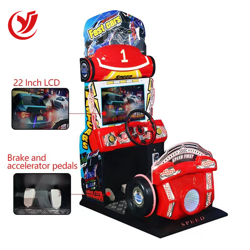 Racing Car Simulator Factory - OEM 22 Inch Kids Arcade Coin Operated Metal Plastic