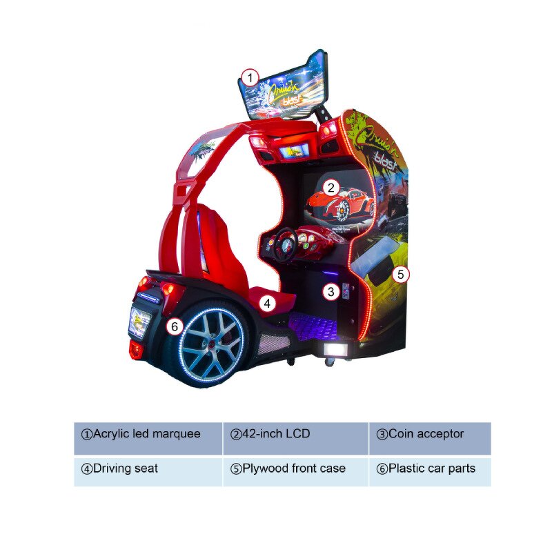 Racing Game Console Factory - OEM 42-inch LCD Coin-operated Arcade Simulation Indoor
