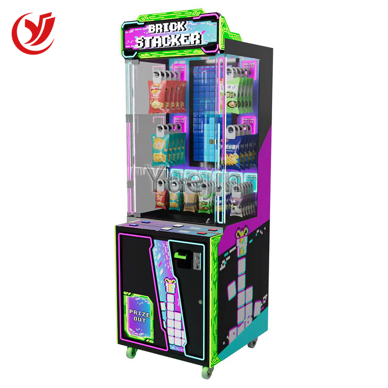 Crane Arcade Game Factory - OEM Redemption Metal Brick Stacker Kid-Friendly Monitor