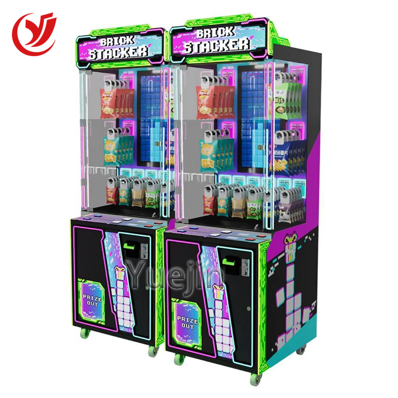 Crane Arcade Game Factory - OEM Redemption Metal Brick Stacker Kid-Friendly Monitor